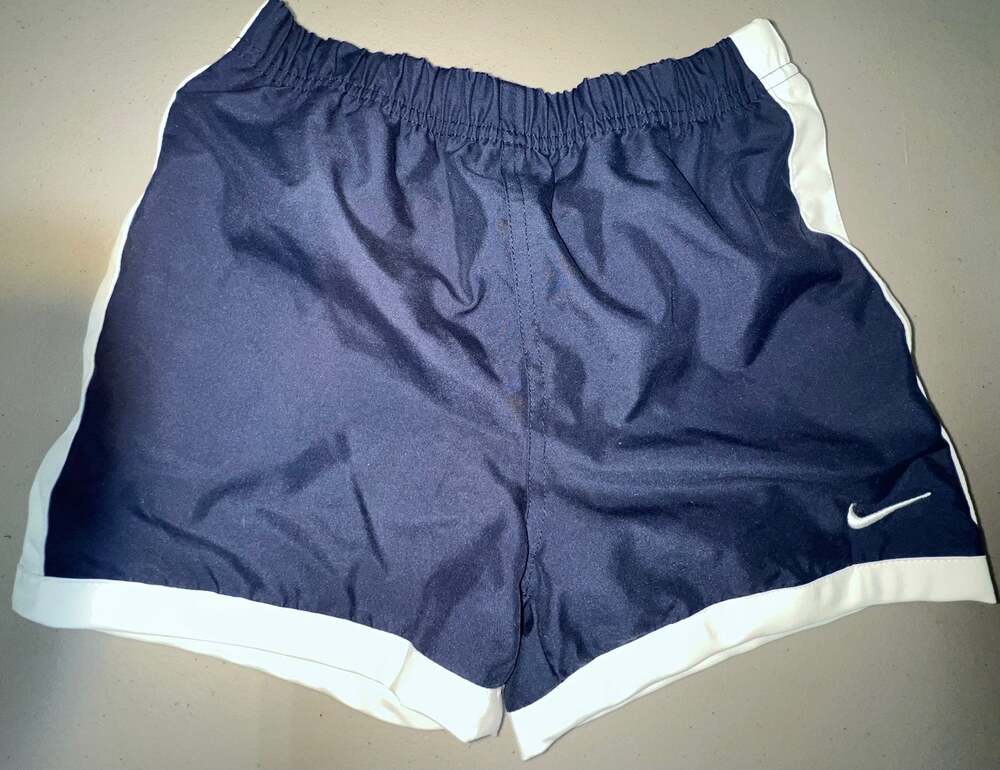 Nike Navy Shorts White Trim Girls 6X GUC